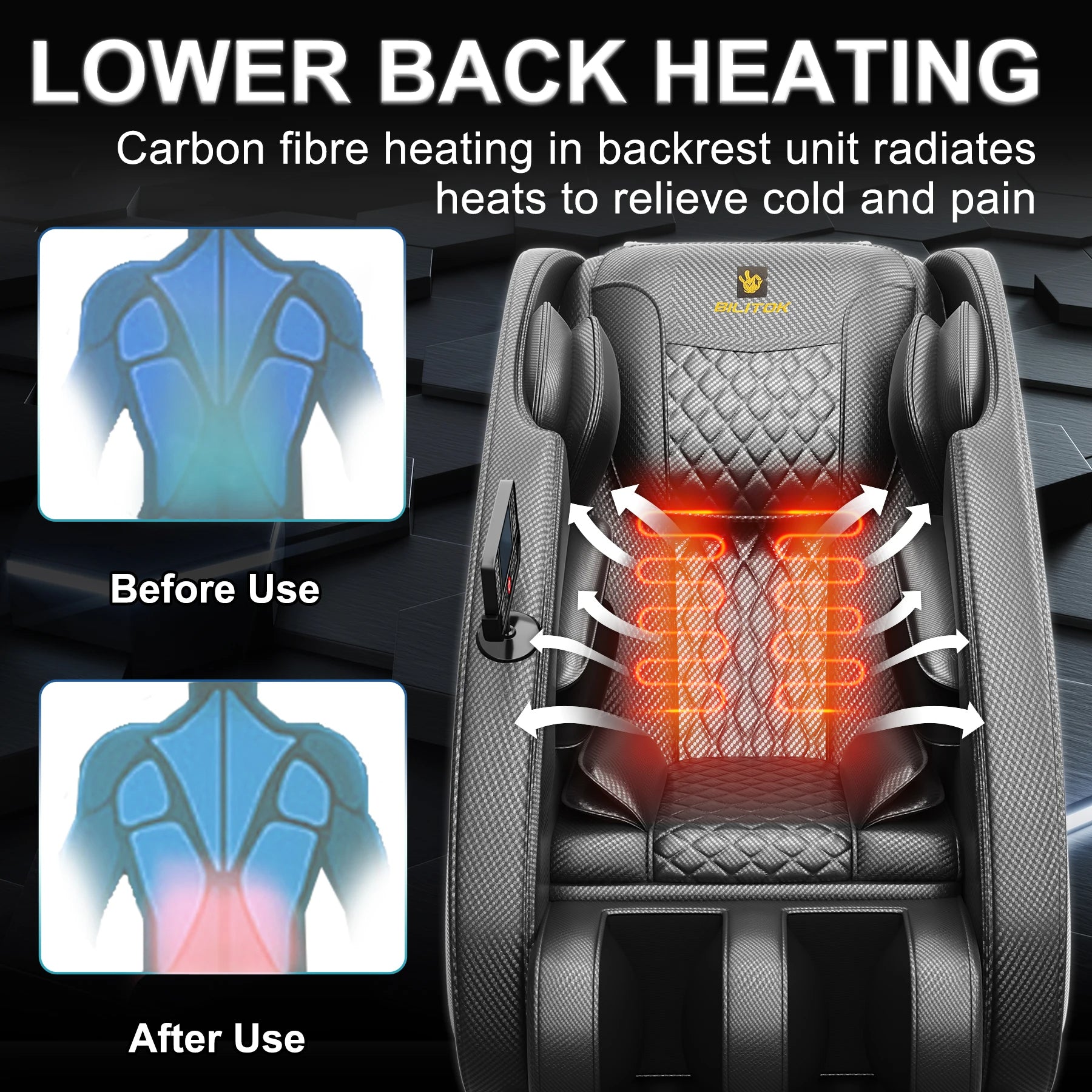 Massage Chair with Heating, Zero Gravity Recline, Bluetooth Speakers, Airbags, and Foot Roller